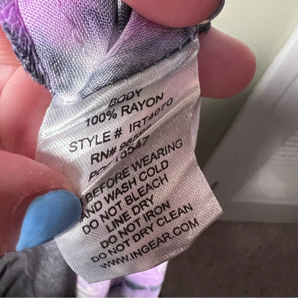 INGEAR Resort Jumpsuit Tie Dye Purple Gray L/XL - Image 14