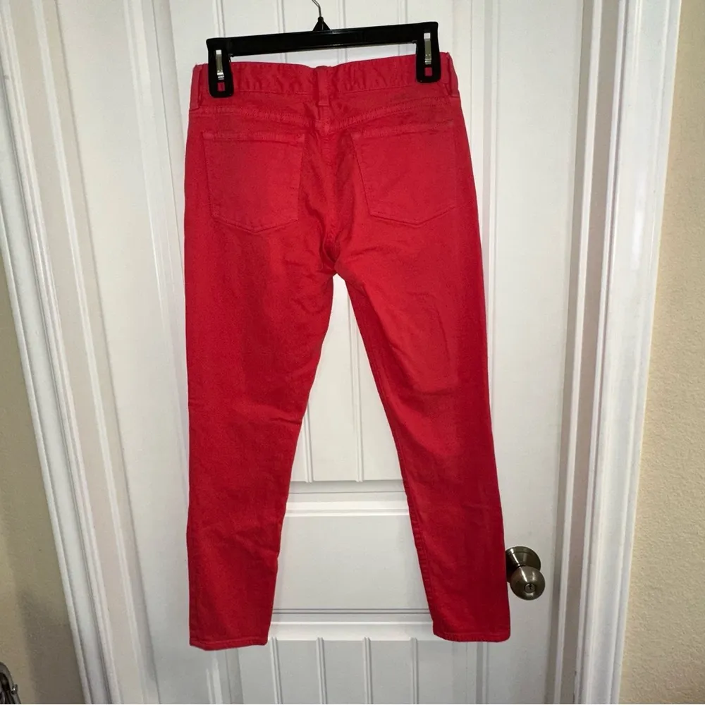 J. Crew stretch toothpick coral cropped ankle jeans women 25 - Image 7