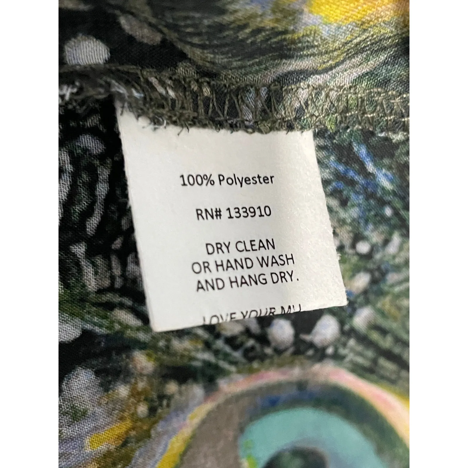 Show Me Your Mumu Blouse Large Sheer Peacock Lace Up  Flounce Bell Sleeves - Image 7