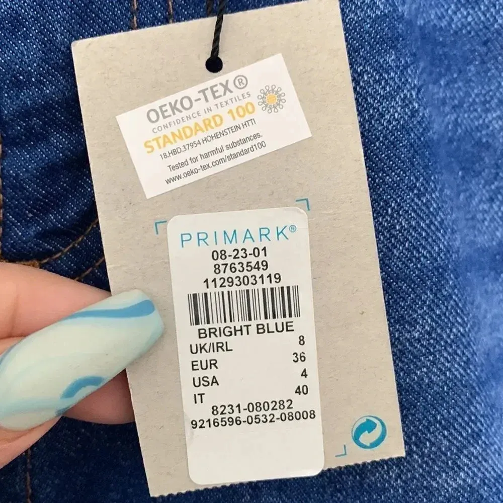 Primary Denim & Co Distressed Blue Denim Shorts Size 4 - Image 3