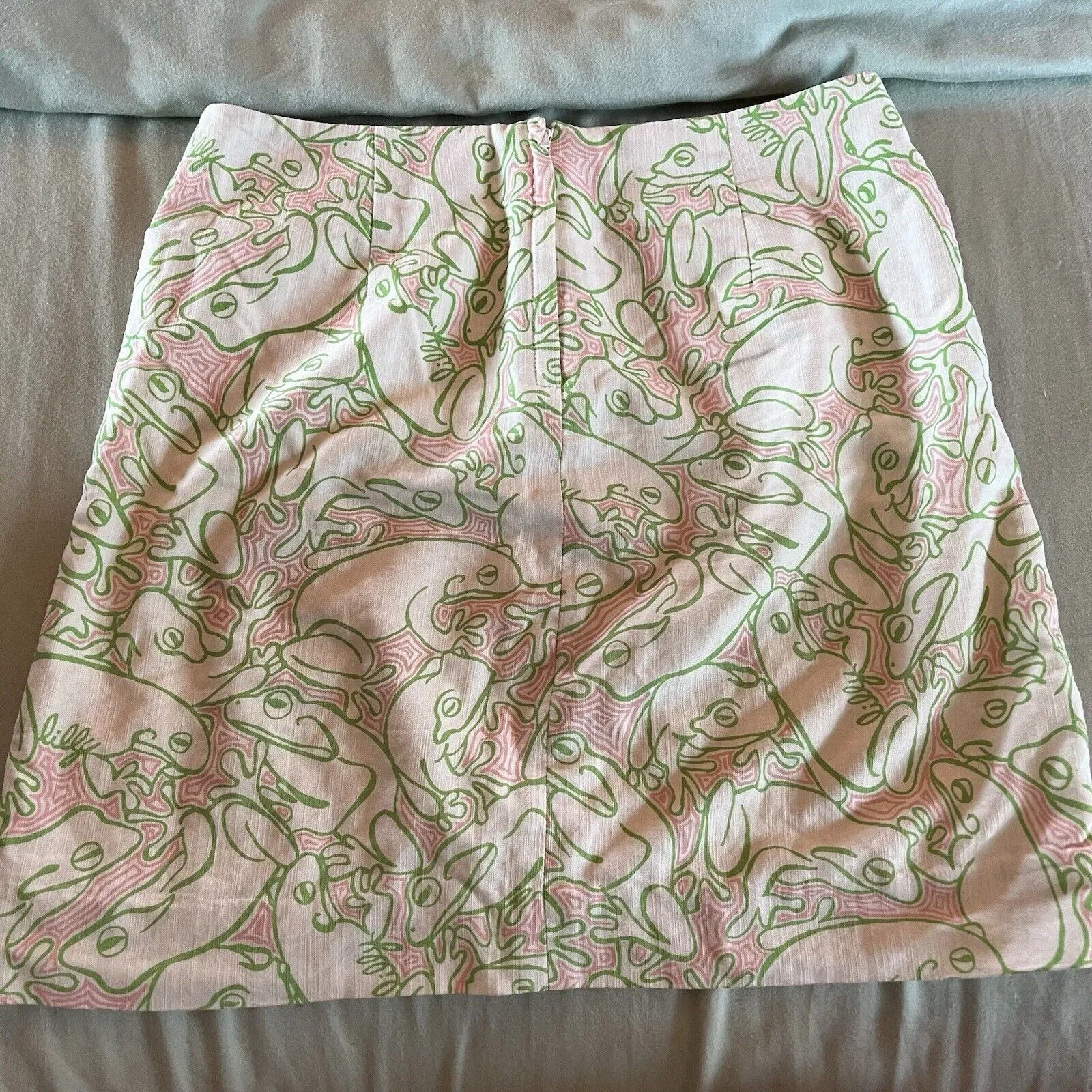 Lilly Pulitzer Originals Pink Green Frogs Roslyn Lilly Pad Size 2 Lined Limeade - Image 7
