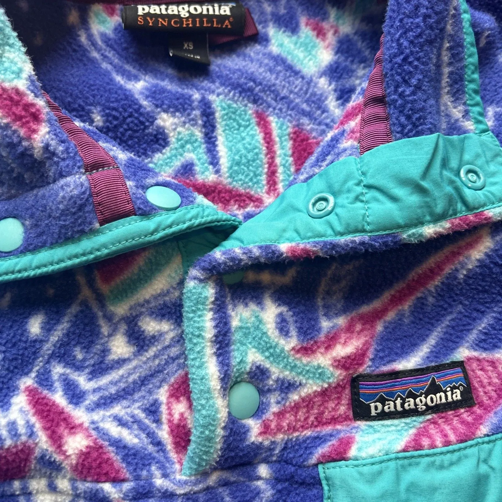 PATAGONIA HARVEST MOON OWL Pullover SYNCHILLA Women’s Size XS - Image 5