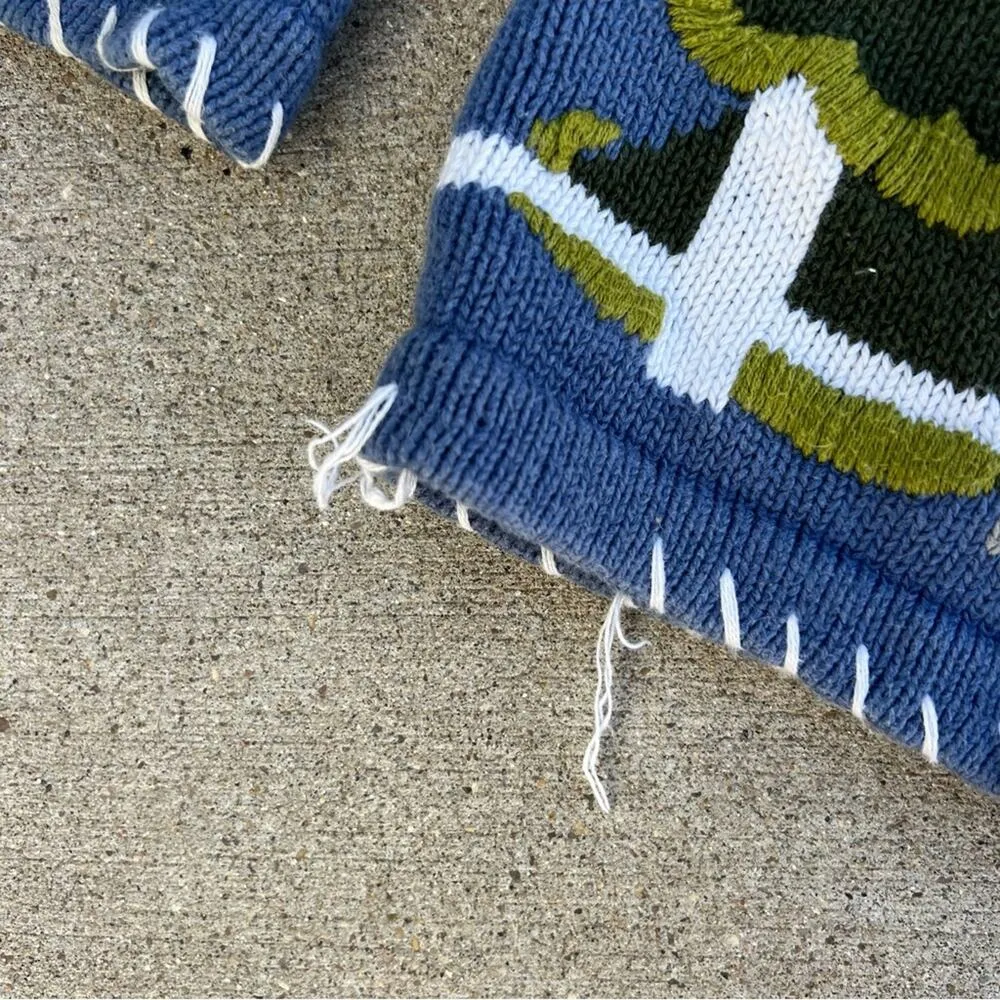 90s Quacker Factory embroidered snowman winter ugly Christmas cardigan sweater - Image 4