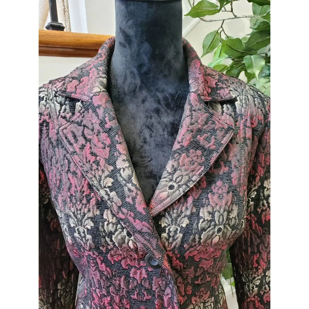 Erin Women Multicolor Polyester Long Sleeve Single Breasted Fitted Blazer Size L Size L - Image 2