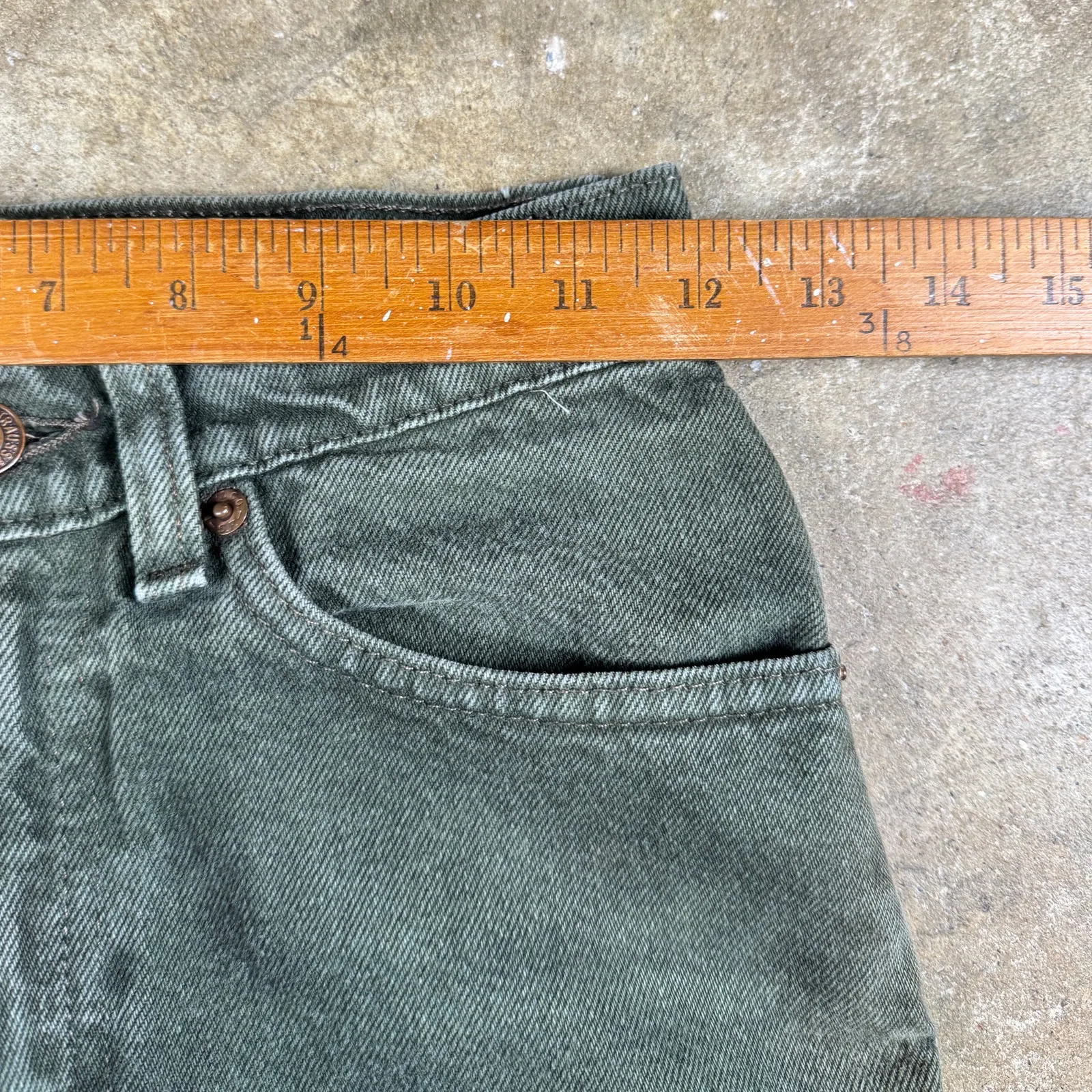 Vintage Levi’s 510 Women’s Jeans Green Slim‎ Fit High Rise Tapered Leg Sz 3 - Image 12