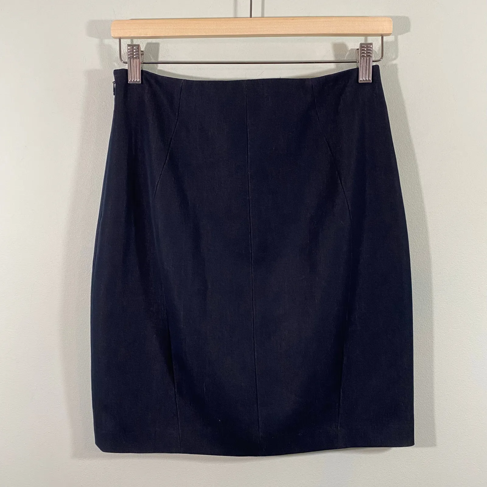 T by Tahari Women Indigo Pencil Mini Ramsy Skirt Size 4 NWT - Image 4
