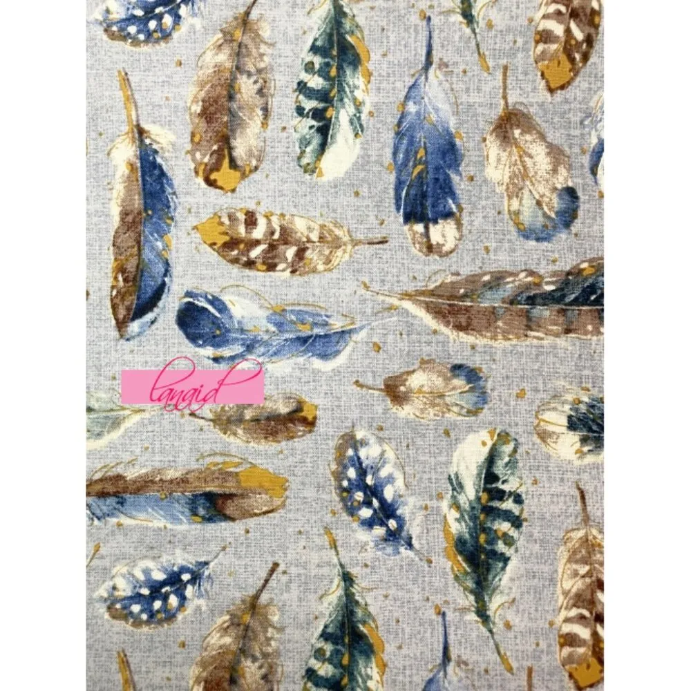 BUNDLE Blue Feather Beaded Rustic Crossbody Bag Wristlet Corduroy Set - Image 11