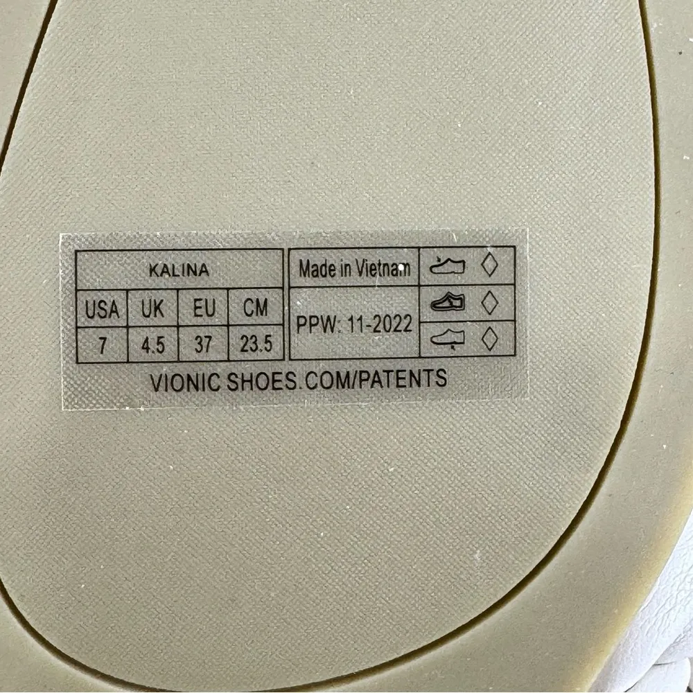 Vionic Kalina White Braided Slide Sandals Modern Minimalist Women Size 7 EUR 37 - Image 9