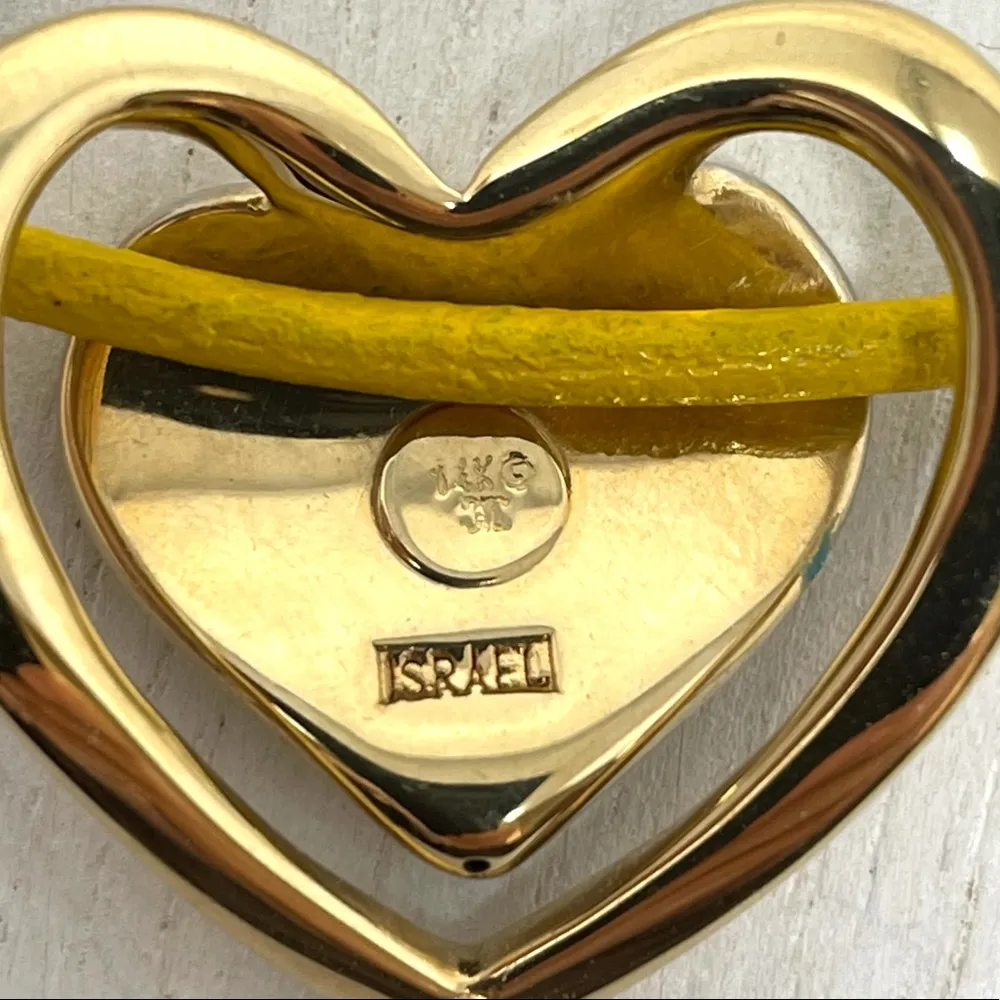 Solid 14K two tone genuine gold floating heart necklace - Image 9