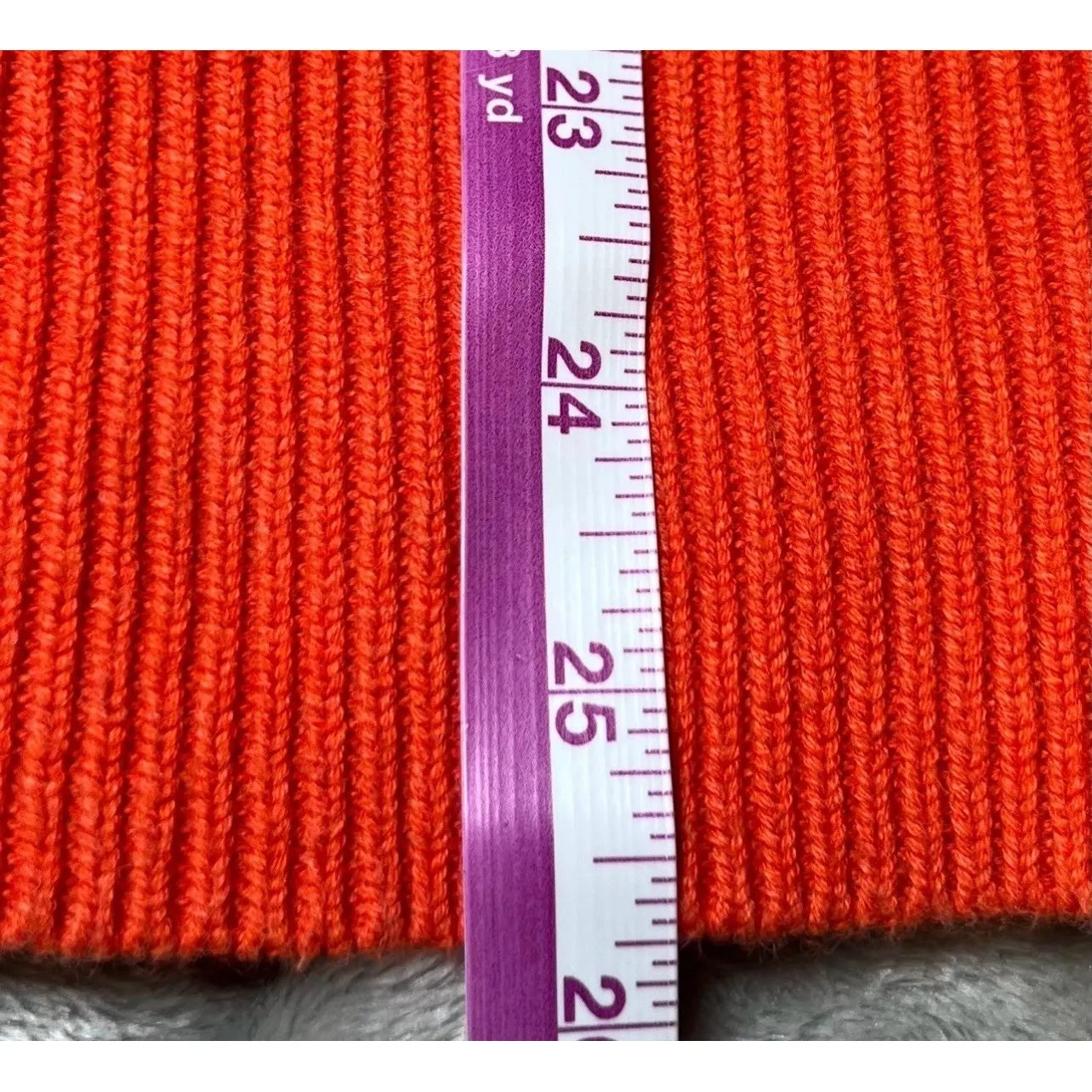 American Eagle Cable Knit Sweater Mens Medium Orange Scoop Neck Boho Cozy Warm - Image 9