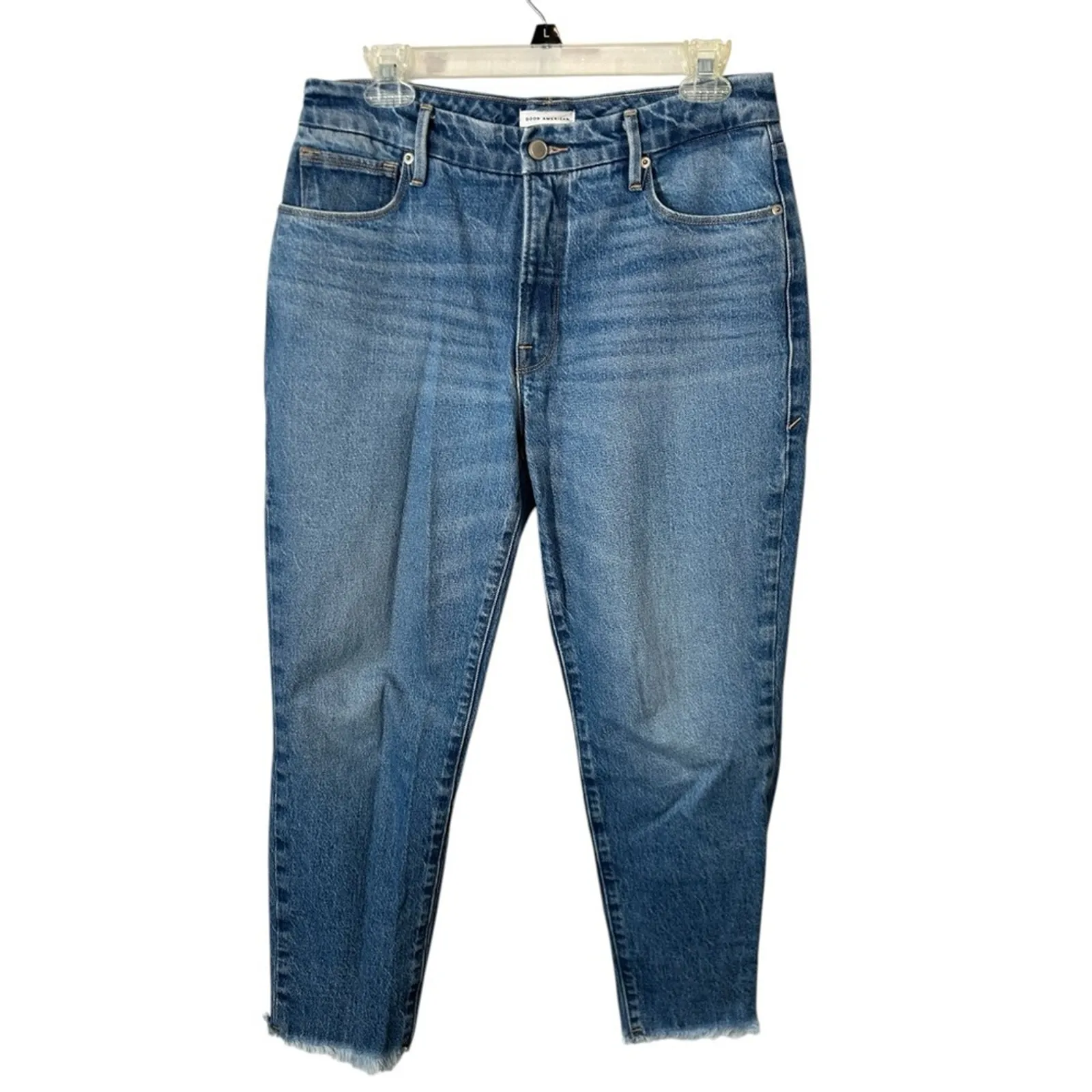 Good American Good Girlfriend Jeans Size 4/27 | Mid-Rise Medium Wash Denim - Image 2