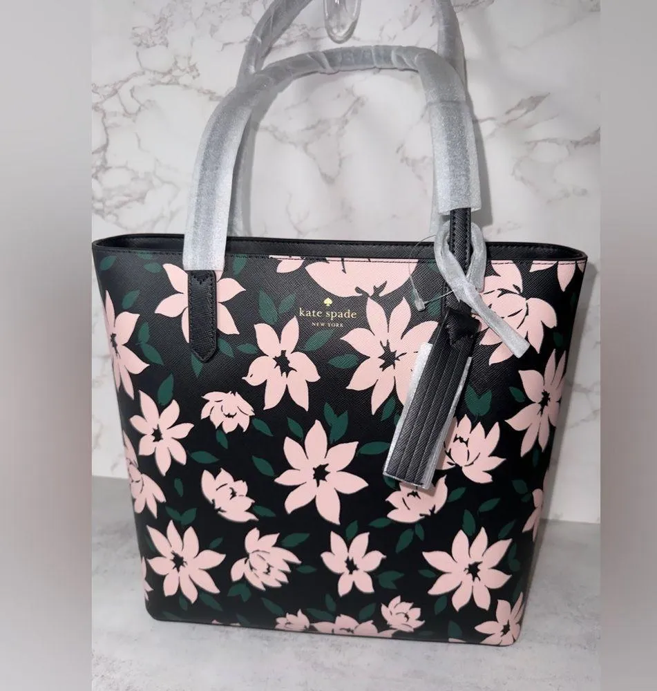 Kate Spade K1863 Jana Winter Blooms Medium Tote Handbag Shoulder Bag - Image 9