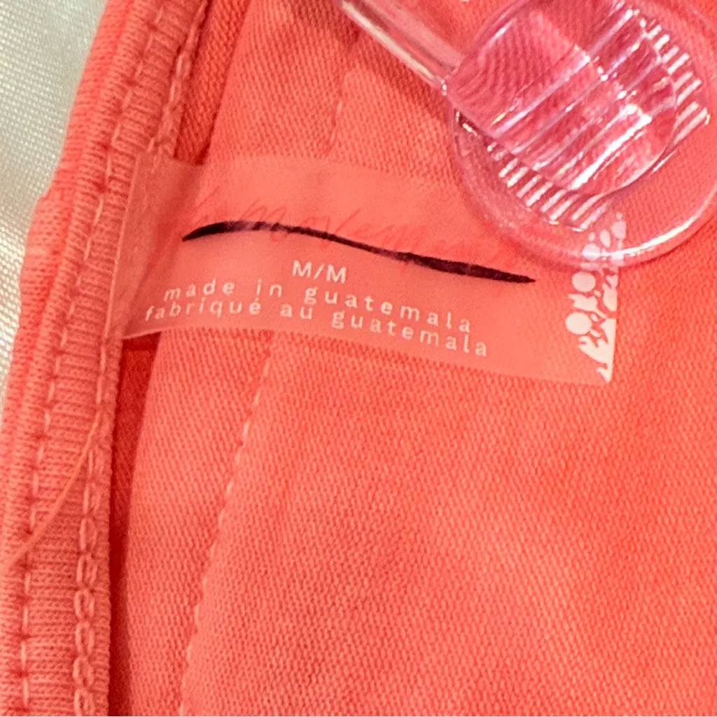 Free People Movement Hot Shot Halter Romper Coral Medium Open Back Beachy New - Image 11