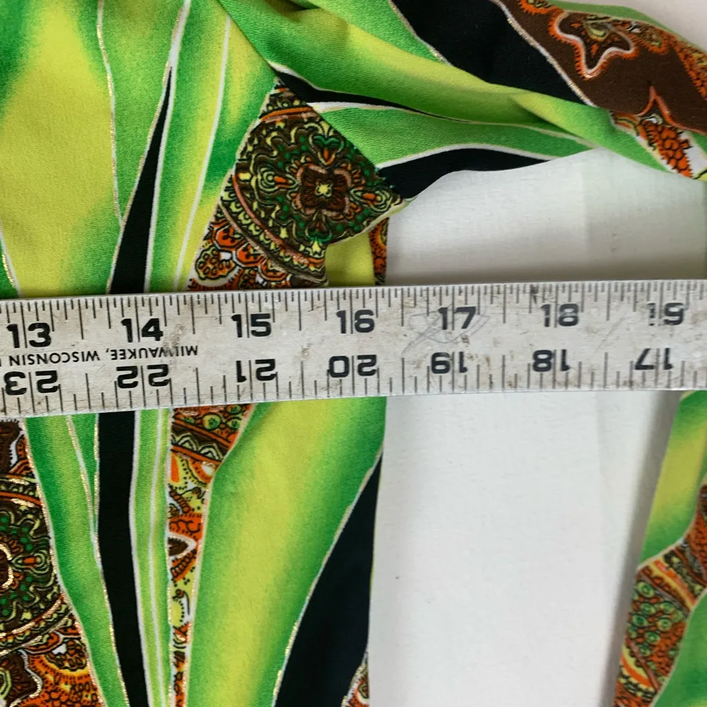 1849 Authentic Ranchwear size small show riding long sleeve shirt green black us - Image 10