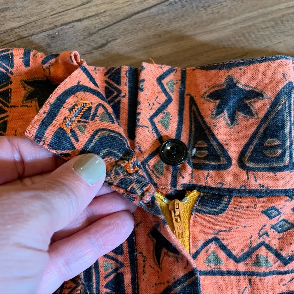 Vintage Womens Palazzo Party Pants African Wide Leg Capri Union Made Size 24 0 - Image 3