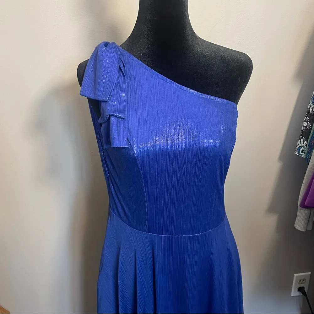 Jasambac blue shine shoulder strap dress NWT Size large - Image 3