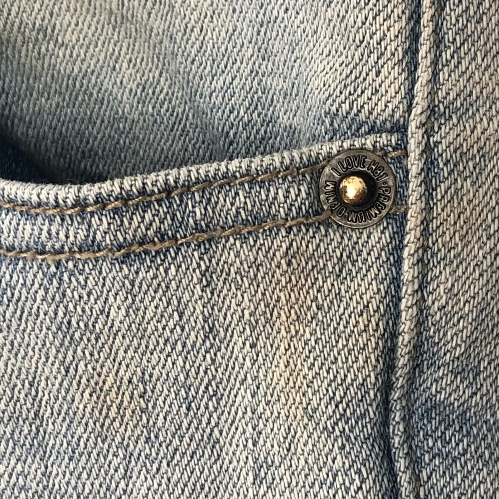 I Love H8 Light Wash Straight Leg Skinny Jeans Size 27 Dye Project Denimc Blue - Image 7