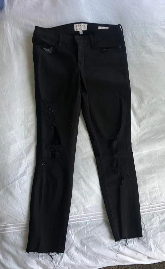 Frame Le Skinny De Jeanne Ripped Jeans 29 - Image 3