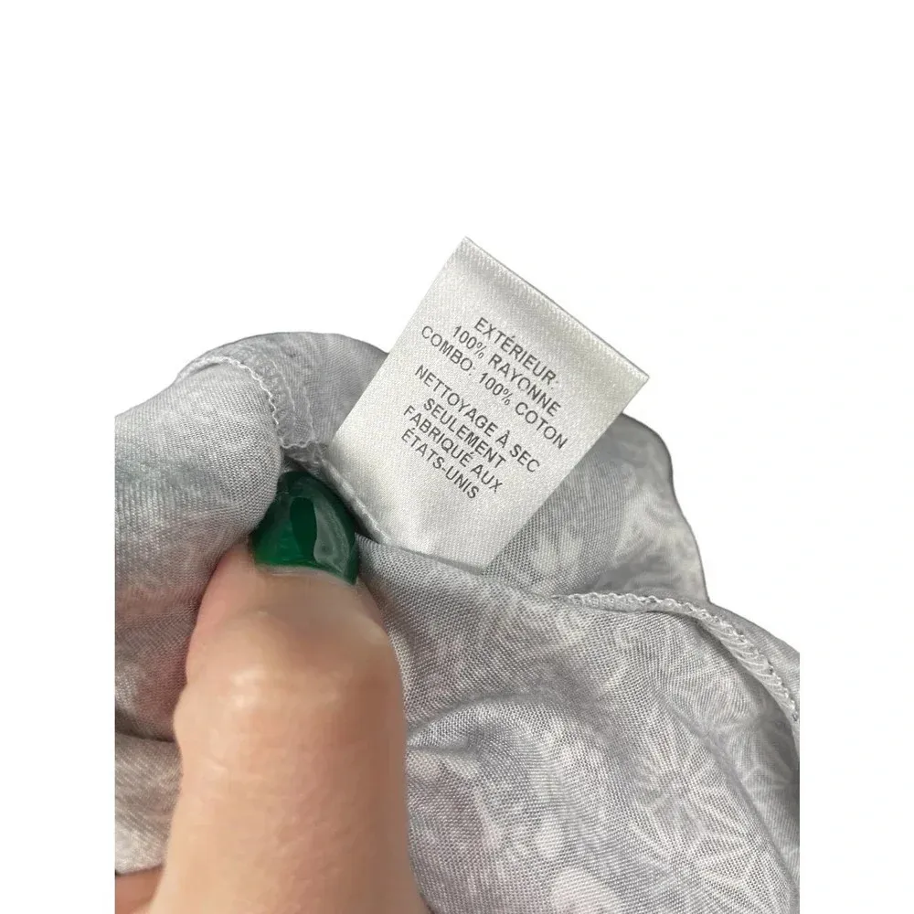 Sea New York Floral‎ Lace Combo Tie Blouse Blue White Size 2 - Image 7