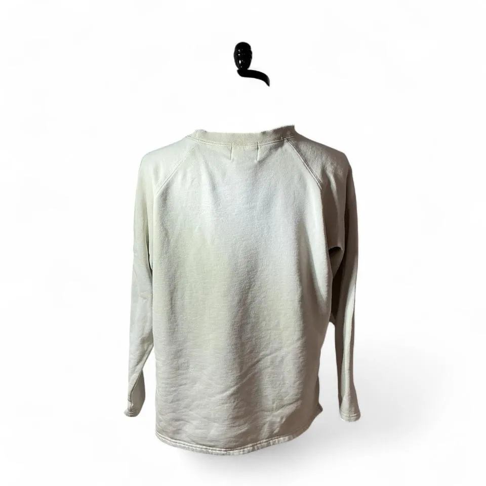 Vintage Embroidered Fairy Novelty‎ Winter Girl Crewneck Sweatshirt Holiday Scene Tan Size L - Image 3