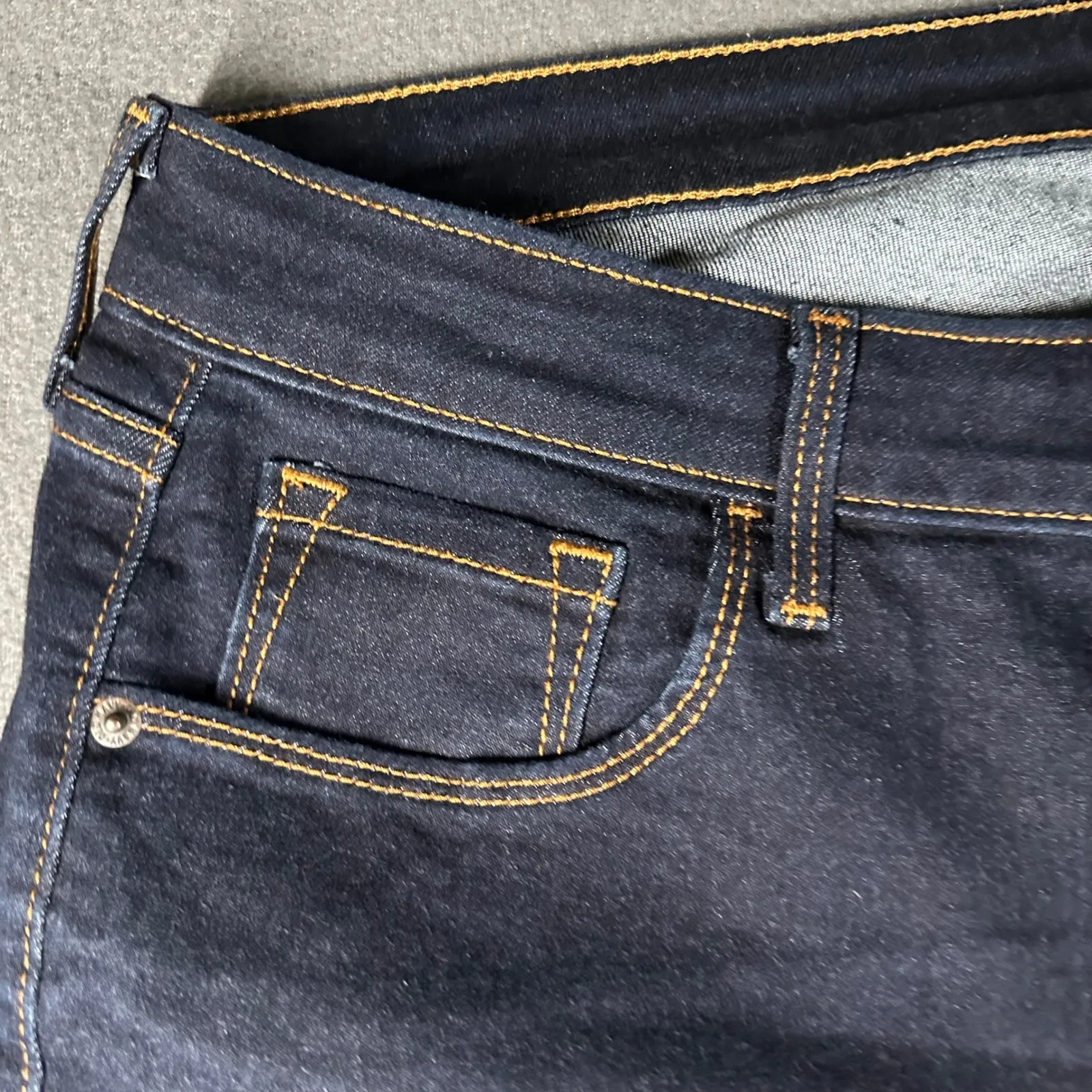 Old Navy Rockstar Super Skinny Jeans Womens 16 Dark Wash Flat Front Mid Rise - Image 4