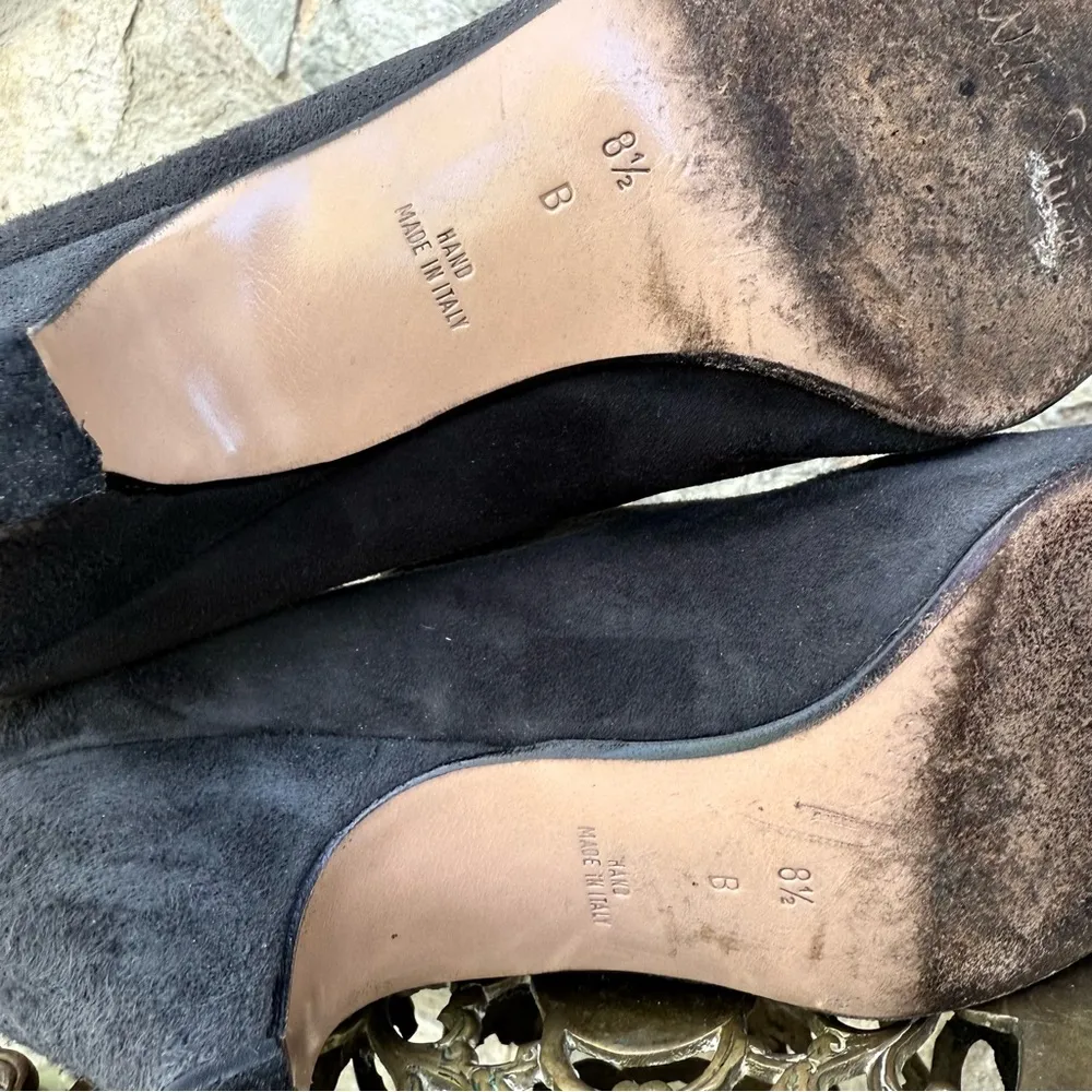 Walter Steiger 1980s Vintage Handmade Suede Designer Heels - Image 9