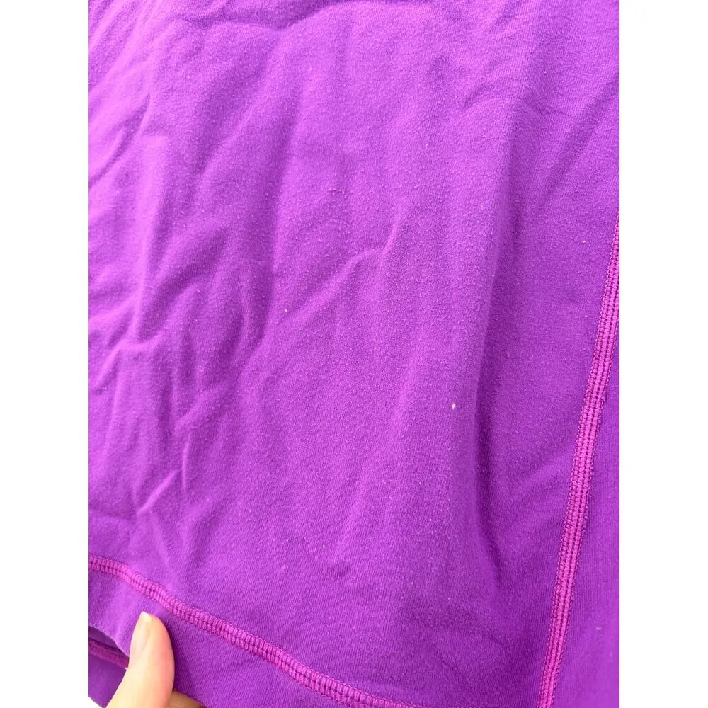 Lululemon Top Womens 6 Scoop Neck Mesh Racerback Tank Purple Gray Built In Bra - Image 4