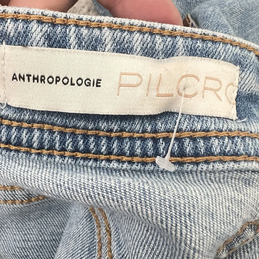Anthropologie Pilcro Slim Boyfriend Camo Print Jeans 27 Womens Blue NEW - Image 6