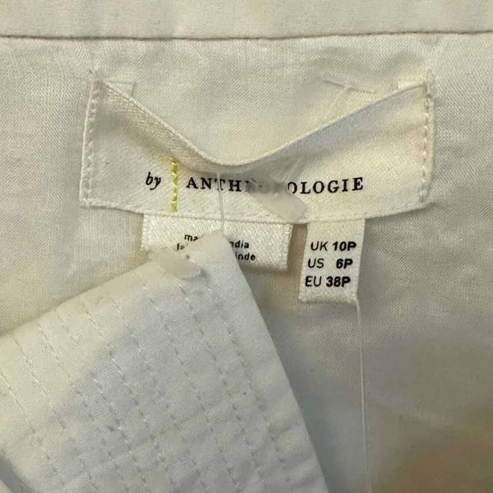 NWT ANTHROPOLOGIE‎ CLEMENCE DIP DYED MINI DRESS sz 6P 3/4 SLEEVES BOHO - Image 9