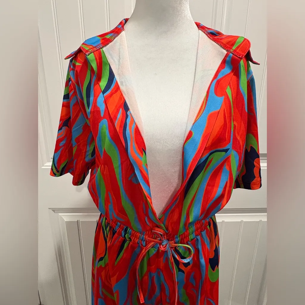 🆕 Vibrant Multicolor Romper Size XL Red - Image 4