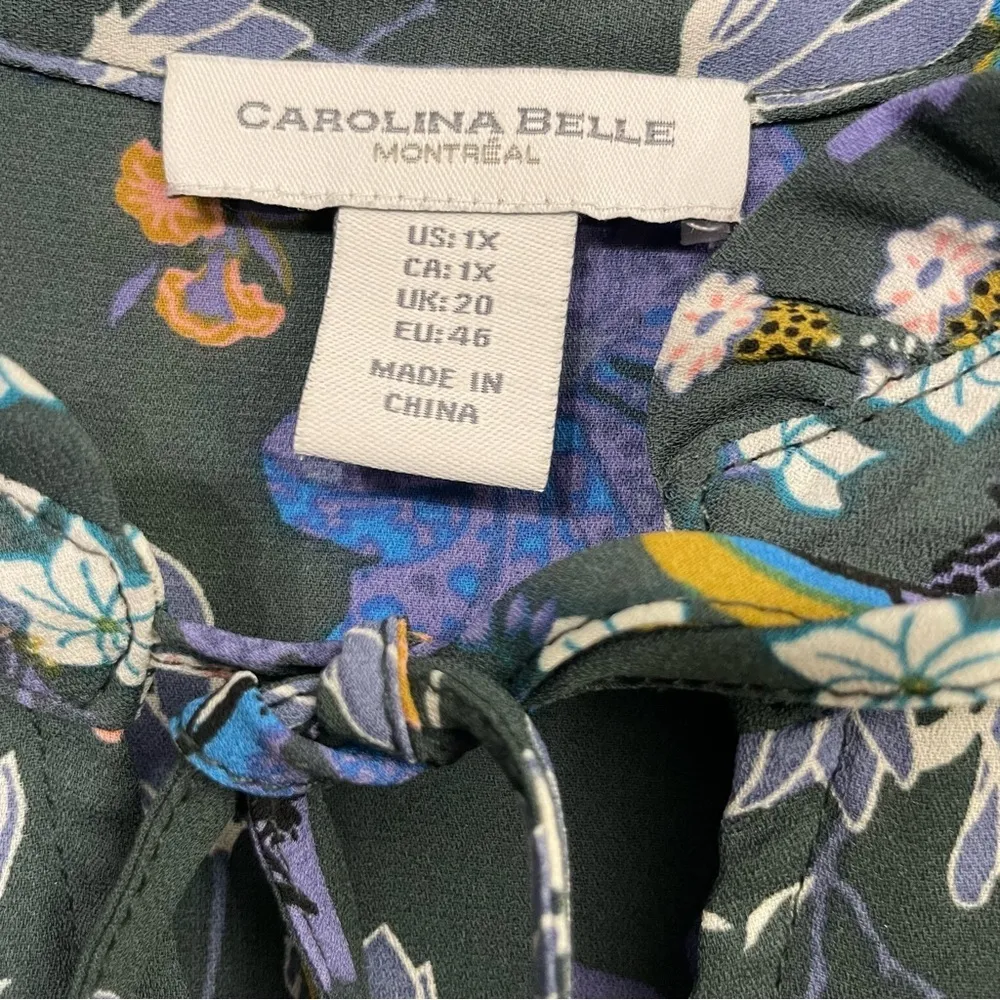 Carolina Belle Floral Blouse size 1X - Image 5
