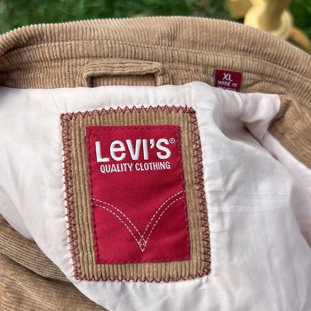 Levi’s Vintage Brown Corduroy Quilted Coat - Image 5