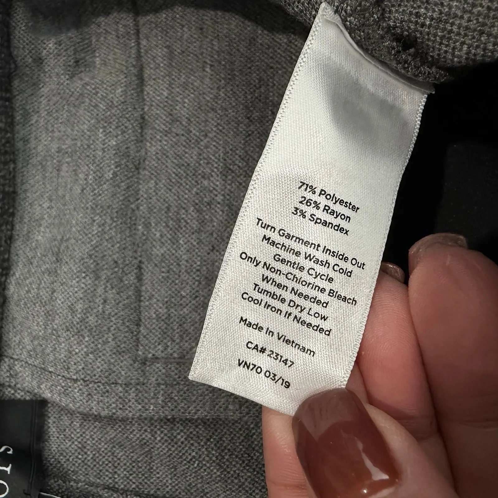 Talbots Herringbone Luxe Ankle Zip Jogger Pant Gray Size Medium Petite - Image 5