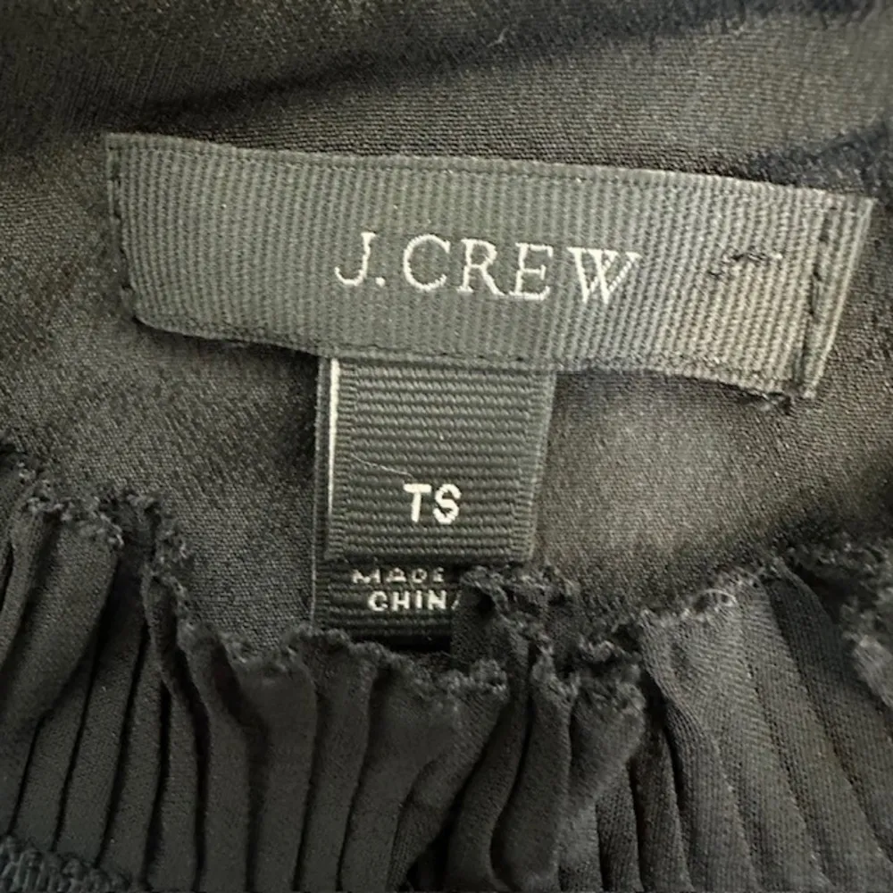 J.Crew Lace Top Ruffle Mock Neck Sleeveless Keyhole Black Blouse Size Tall Small - Image 12