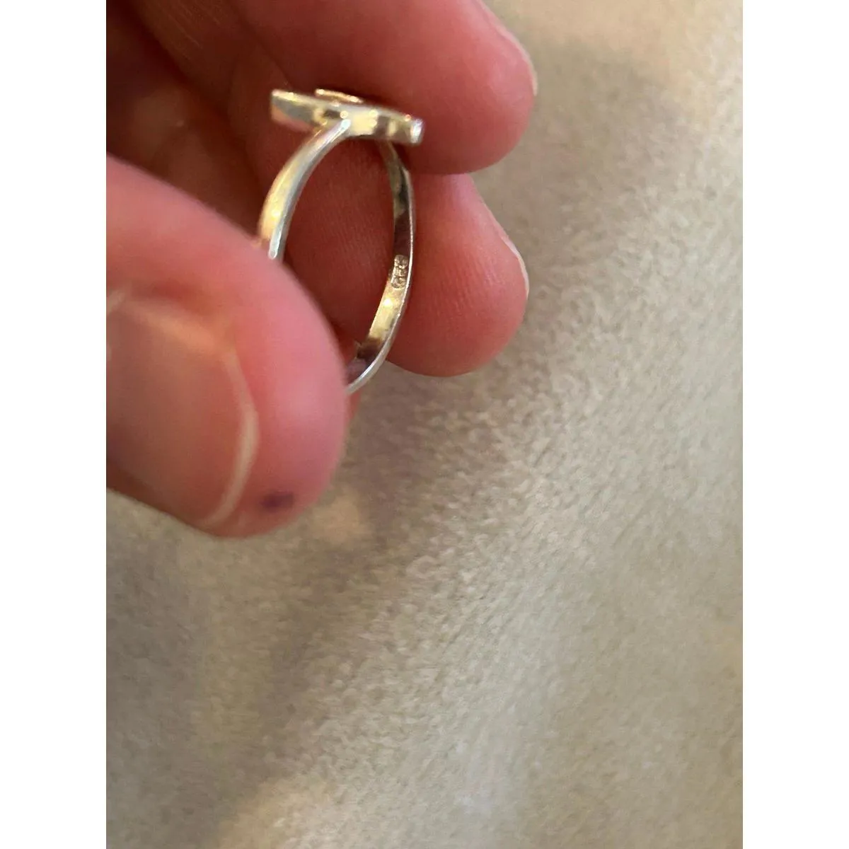 ring band sterling silver 925 beautiful unique lot a19 size 5 1.03g - Image 3