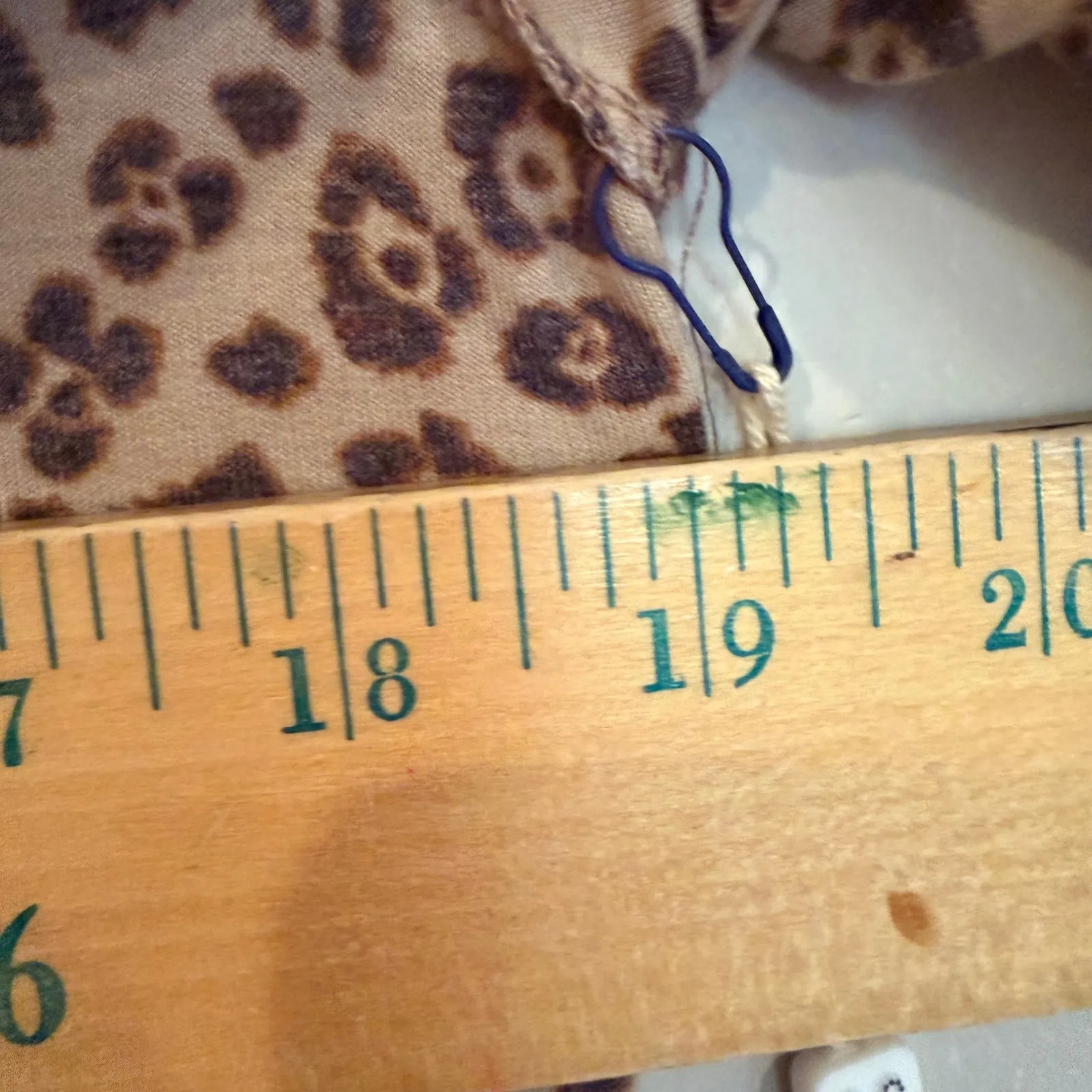 CASLON Animal Print Leopard Sweater Women's XS Tan Boho Hippie Preppy Classic - Image 10