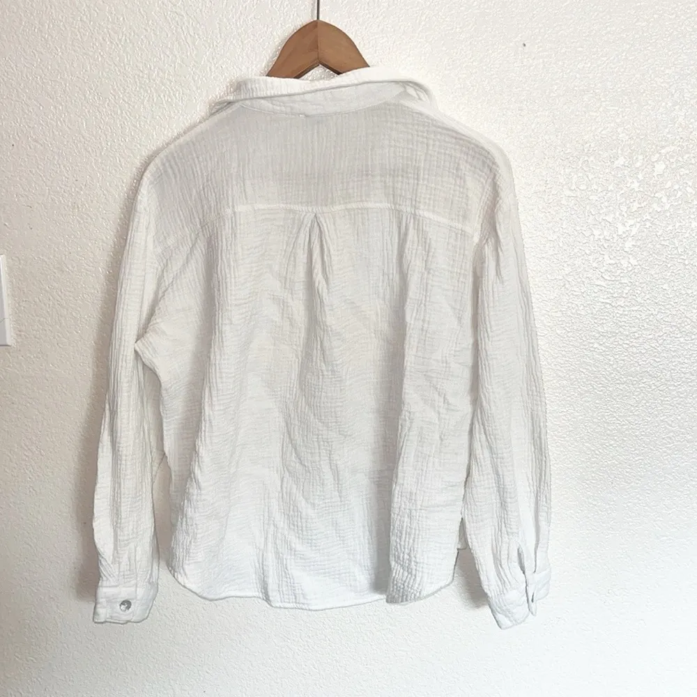 Princess Polly 100% Cotton Button Front Beachy Long Sleeve Top - Image 6