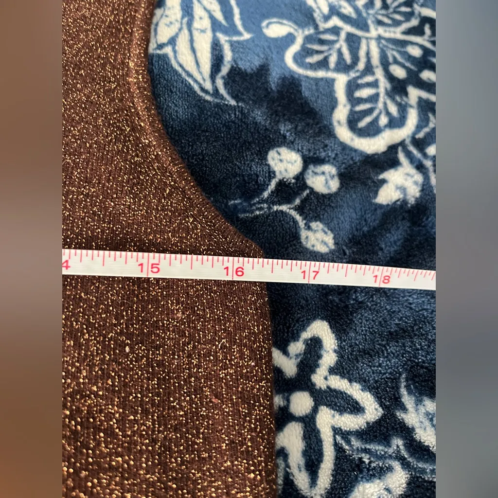 Drapers & Damons Metallic Knit Sleeveless Sweater Brown Size undefined - Image 4