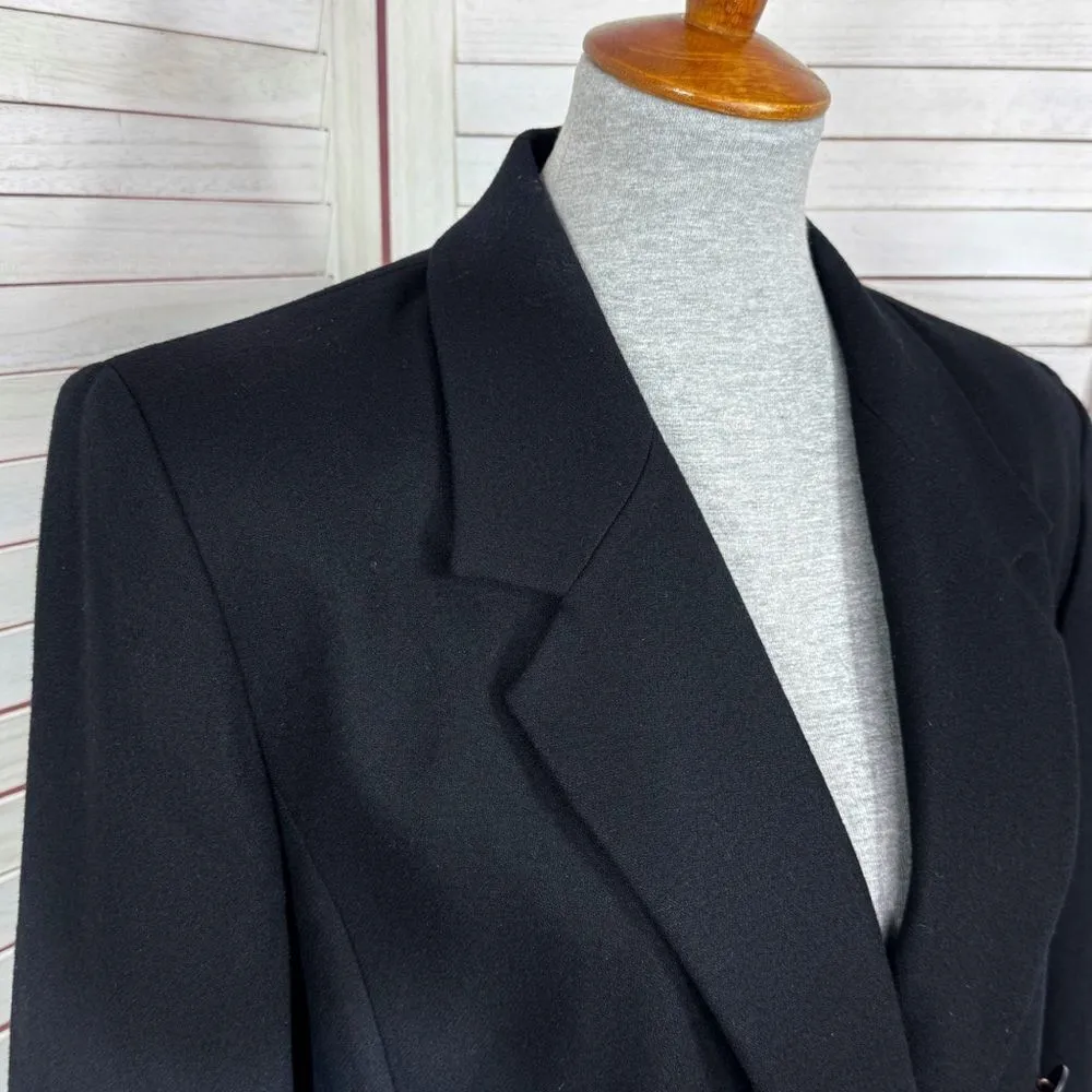Pendleton ‎ Wool Double Breasted Blazer Jacket Black 10 - Image 6
