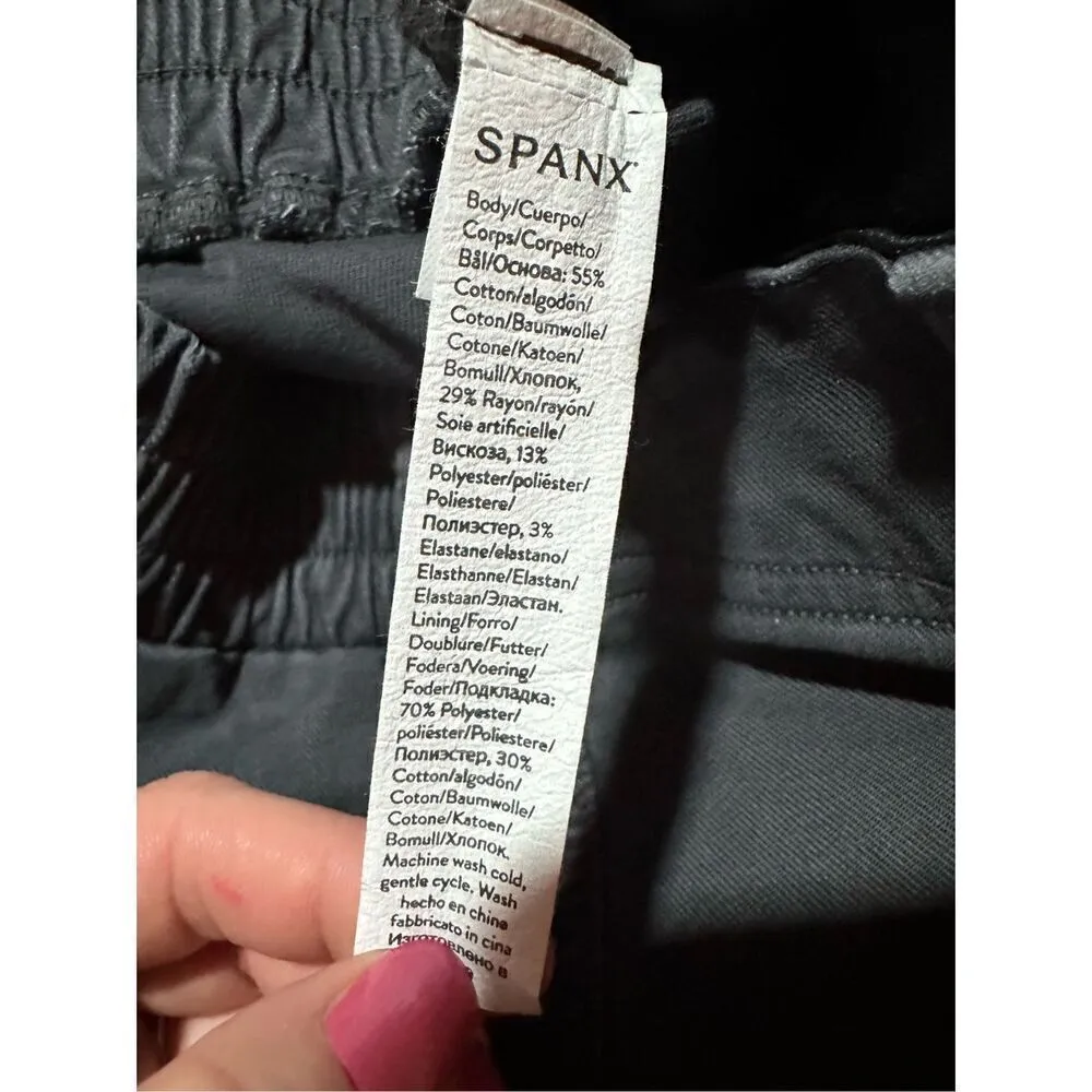 Spanx Stretch Twill Cargo Jogger Pants Washed Black Women’s Size Small S - Image 8