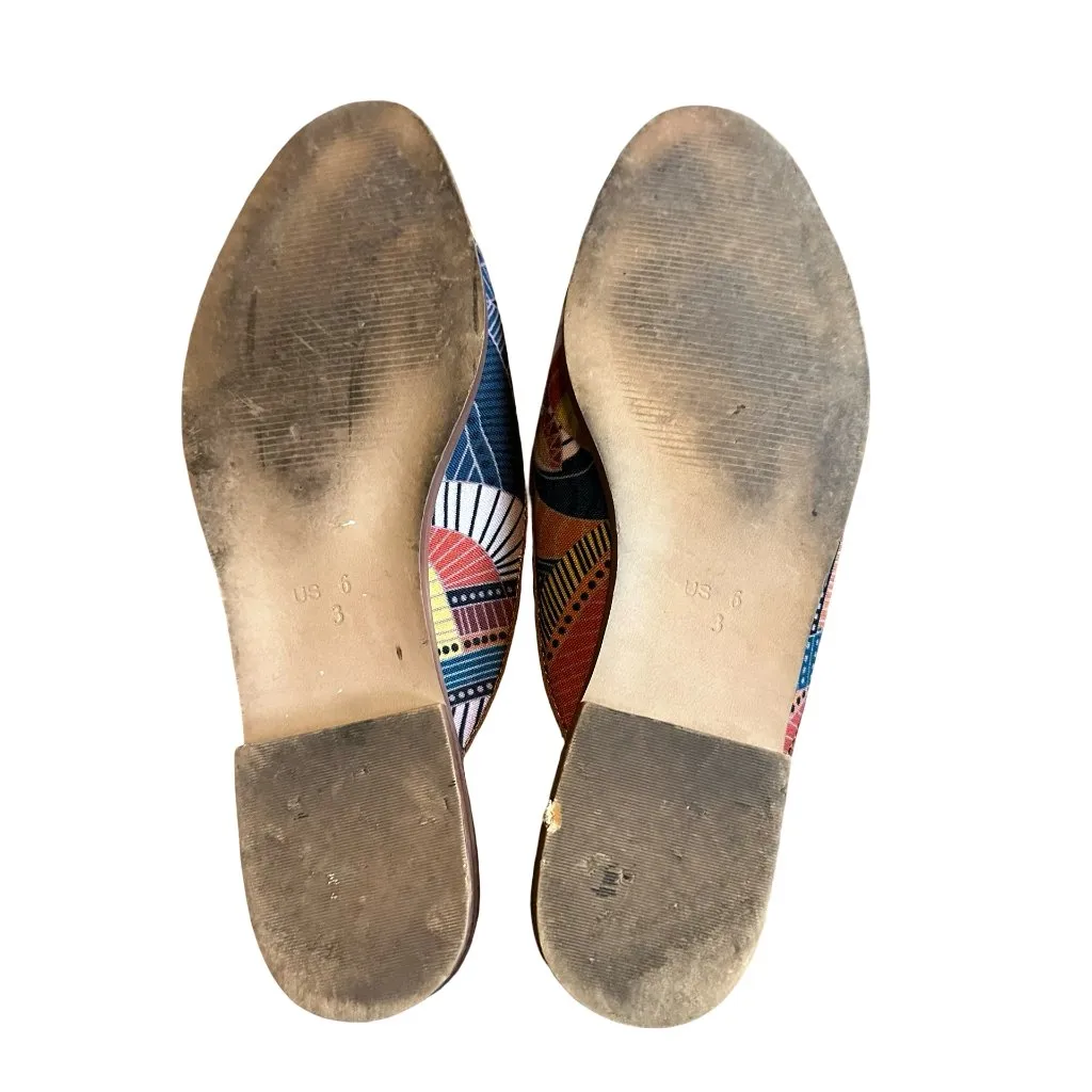 Inkaas Ethos Collection Cyprus Slide Mules Flats Backless Slip On Size 6 Women's Red - Image 7