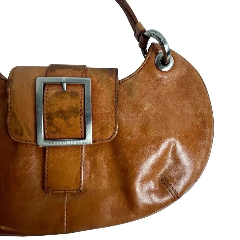 Kenneth Cole New York Women's Brown Leather Shoulder Bag Small - Image 13