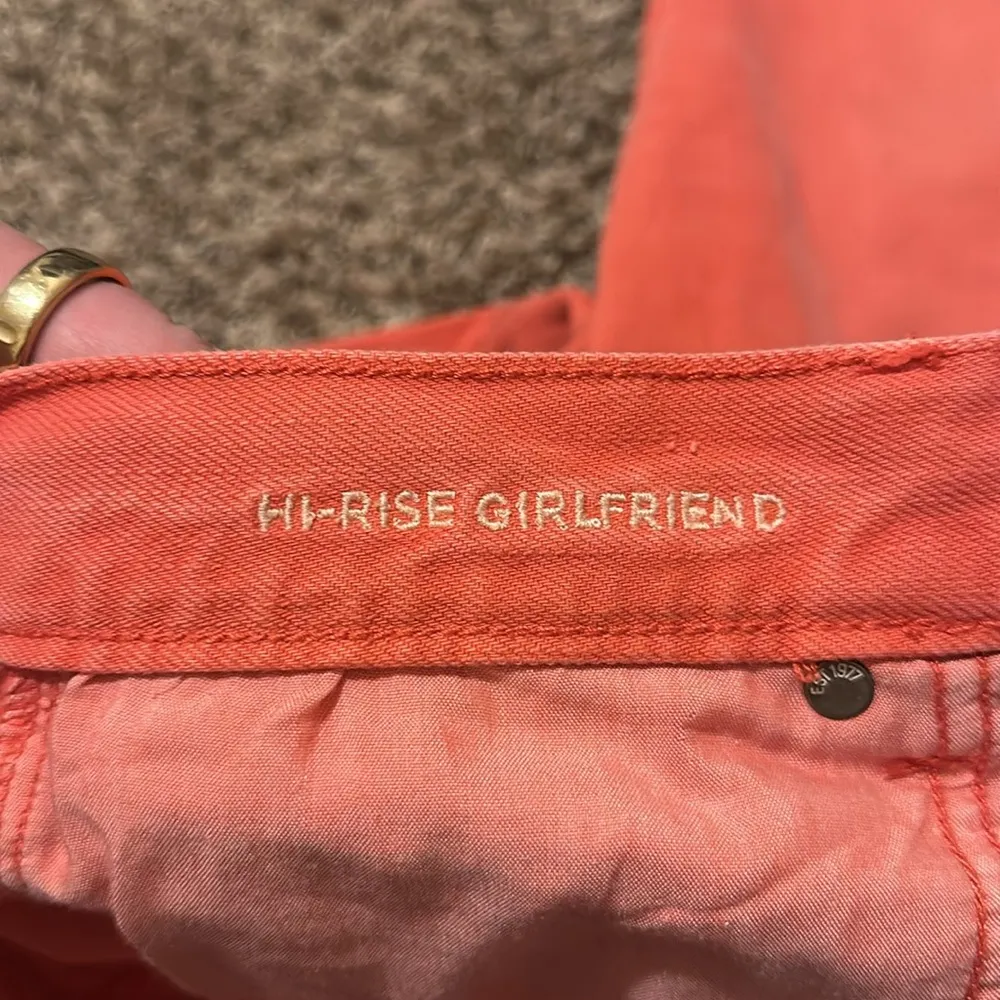 American Eagle Hi-Rise Girlfriend Jeans Red 14 X-Short - Image 11