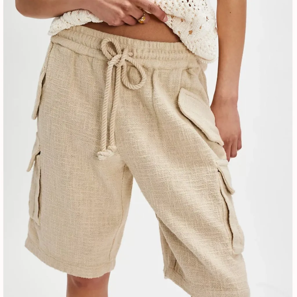NWT Free People Sea La Vie Shorts in Bleached Sand - Image 2