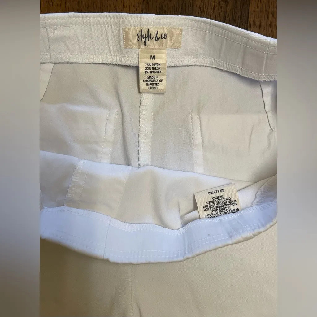 Style & Co. Classic White Pants - Image 3