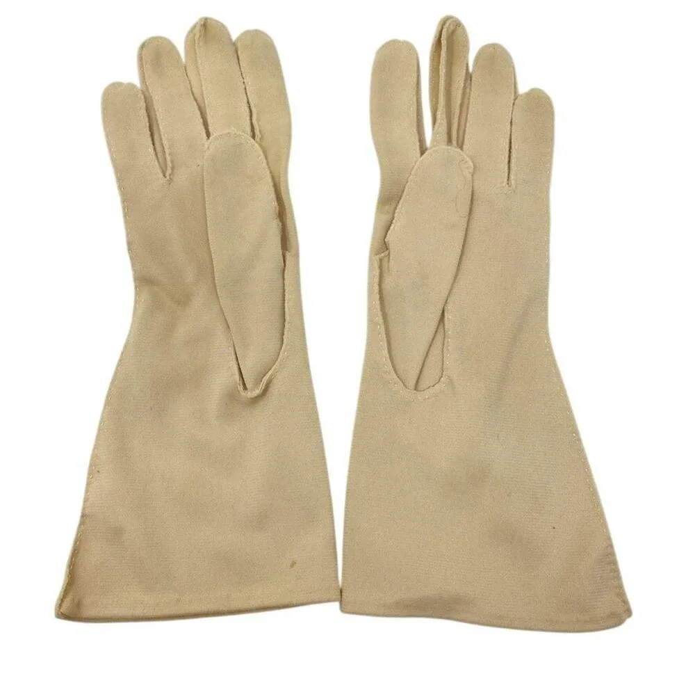 Vintage Nude Tan Nylon Gloves Women's Size 7 Made in the USA - Image 3