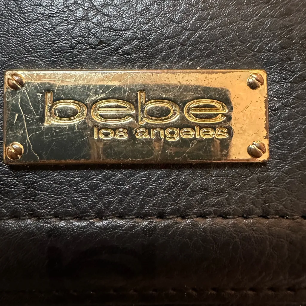 Bebe Black Logo Embossed Faux Leather Wallet - Image 5