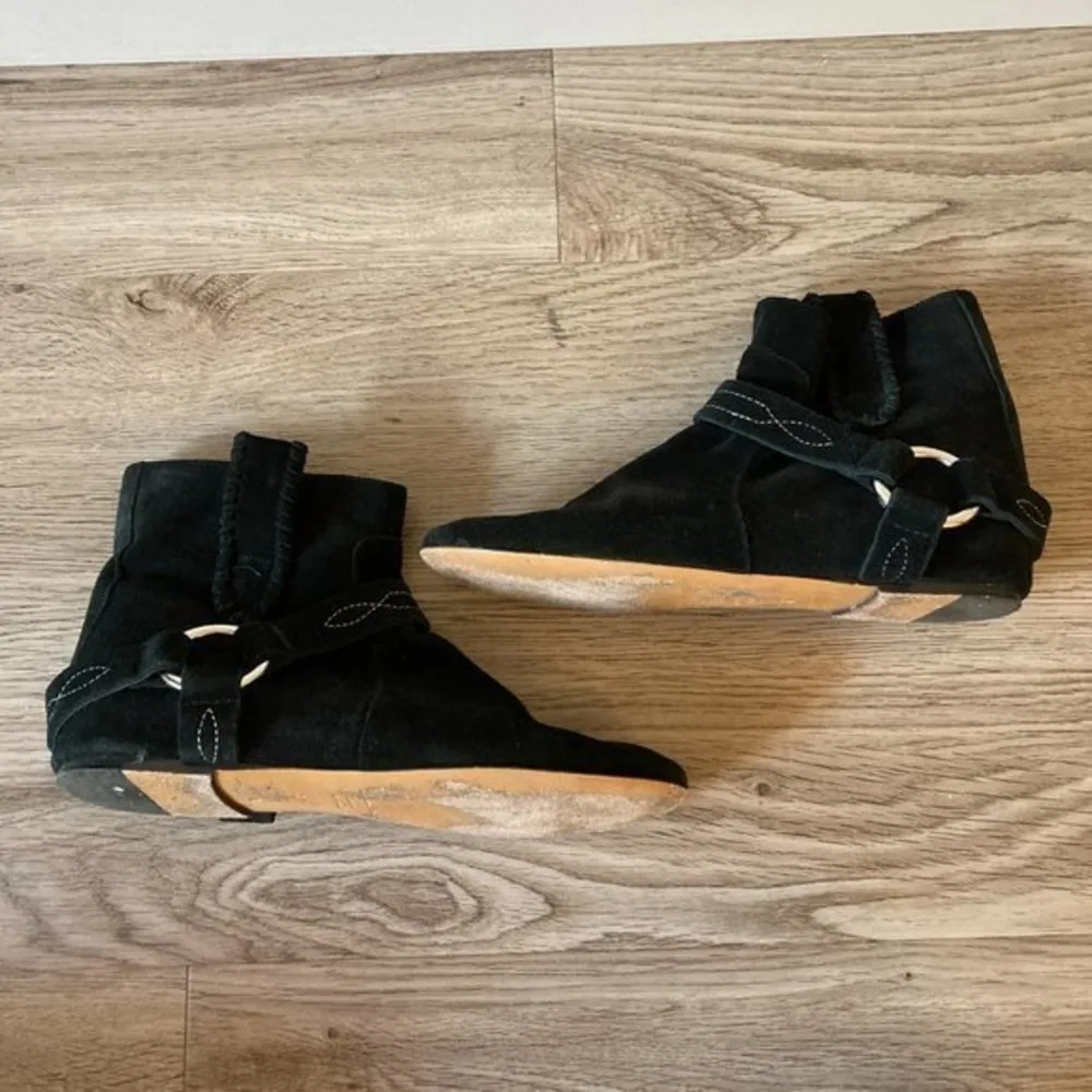 Isabel Marant Etoile Ralph Gaucho Black Suede Ankle Boots Size EU 37 - Image 3