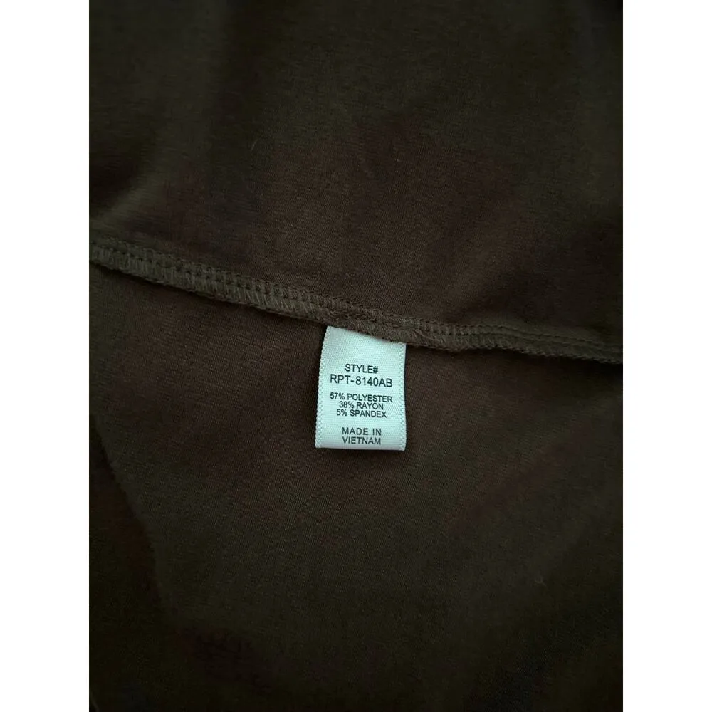 Zenana Women's Brown Animal Print Short Sleeve T-Shirt with Front Pocket Size L - Image 4