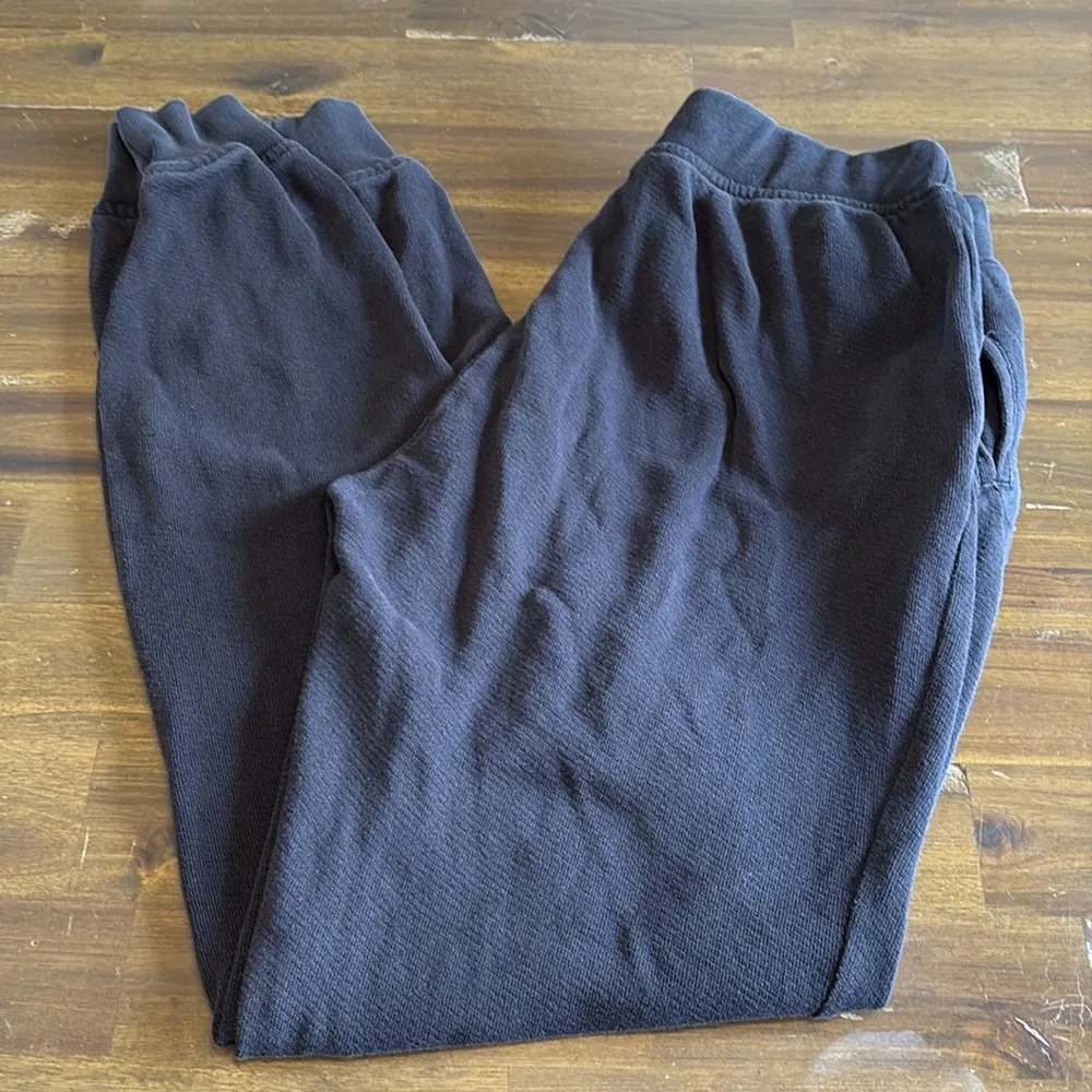 ATM ESSENTIALS French Terry Sweatpants Black Joggers XS Cotton - Image 9